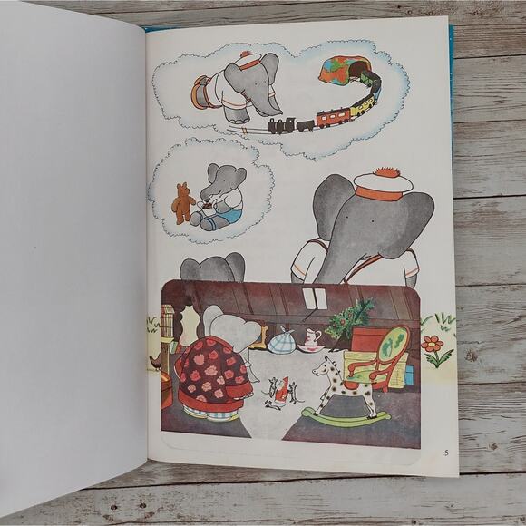 Babar and Father Christmas Altered Book Journal, Recycled Diary - Picture 16 of 16